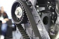 Diesel Engine timing belt ; close up Royalty Free Stock Photo