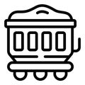 Diesel freight wagon icon outline vector. Train goods distribution Royalty Free Stock Photo