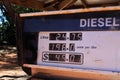 Diesel fuel pump price display