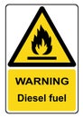 Diesel fuel sign Royalty Free Stock Photo