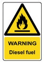 Diesel fuel sign Royalty Free Stock Photo
