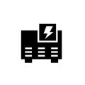 Diesel generator glyph icon.