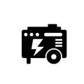 Diesel generator silhouette icon.