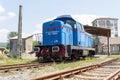 Diesel hydraulic blue locomotive