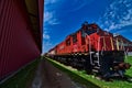 Diesel locomotive number 315 at the national railroad museum in Green Bay WI Royalty Free Stock Photo