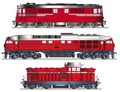 Diesel Locomotives vector Royalty Free Stock Photo