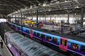 Diesel multiple unit trains Leeds railway station