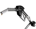 Diesel pump with knotted hose Royalty Free Stock Photo