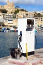 Diesel pump in Mgarr harbour, Gozo.