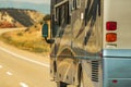 Diesel Pusher RV Motor Coach on a Highway Royalty Free Stock Photo