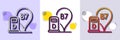 Diesel station line icon. Filling station location sign. Halftone dotted pattern. Vector