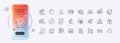 Diesel station, Online storage and Search flight line icons for web app. Pictogram icon Vector