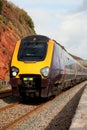 Diesel train at Dawlish Royalty Free Stock Photo