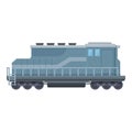 Diesel train icon cartoon vector. Cargo wagon Royalty Free Stock Photo