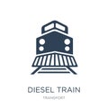 diesel train icon in trendy design style. diesel train icon isolated on white background. diesel train vector icon simple and Royalty Free Stock Photo