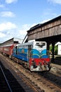 Diesel train of the scenic mountain Royalty Free Stock Photo