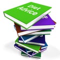 Diet Advice Book Stack Shows Weight loss Knowledge Royalty Free Stock Photo