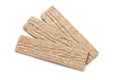 Diet bread crisps isolated over white