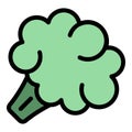 Diet broccoli icon vector flat Royalty Free Stock Photo