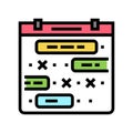 diet calendar graphic color icon vector illustration