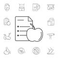 Diet Chart icon. Simple element illustration. Diet Chart symbol design from Gym and Health collection set. Can be used for web and