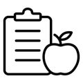 Diet Chart Isolated Vector icon which can be easily modified or edit