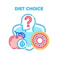 Diet Choice Vector Concept Color Illustration