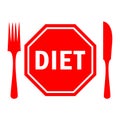 Diet concept icon, stop eating