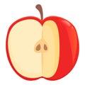 Diet eco apple icon cartoon vector. Red color meal Royalty Free Stock Photo