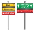 Diet and exercise for a healthy life Royalty Free Stock Photo