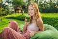 Diet. Healthy Eating Woman Drinking Fresh Raw Green Detox Vegetable Juice. Healthy Lifestyle, Vegetarian Food And Meal Royalty Free Stock Photo