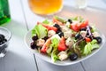 Diet and healthy mediterranean salad Royalty Free Stock Photo