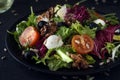 Diet and healthy mediterranean salad Royalty Free Stock Photo