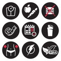 Diet icons set