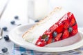 Diet light dessert with fresh fruits and jelly Royalty Free Stock Photo