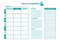 Diet meal plan weekly schedule Royalty Free Stock Photo