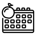 Diet norm icon outline vector. Food diet