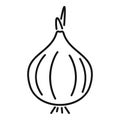 Diet onion icon, outline style Royalty Free Stock Photo