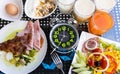 Diet plan with alarm clock as Interval fasting diet concept Royalty Free Stock Photo