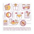 Diet planning concept icon with text. Healthy nutrition, eating schedule and calorie counting. PPT page vector template