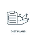 Diet Plans icon. Line simple Healthy Lifestyle icon for templates, web design and infographics