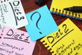 Diet Plans written on pages. Royalty Free Stock Photo