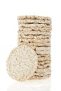 Diet rice cakes pile Royalty Free Stock Photo