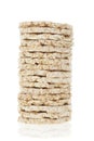 Diet rice cakes pile isolated