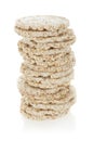 Diet rice cakes pile Royalty Free Stock Photo