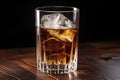 diet soda in clear glass with ice cubes Royalty Free Stock Photo