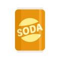 Diet soda tin can icon flat isolated vector