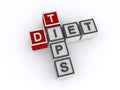 diet tips word block on white Royalty Free Stock Photo