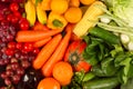 Diet and vegetarian food health care and wellness of multicolored of fresh vegetable