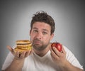 Diet vs junk food Royalty Free Stock Photo